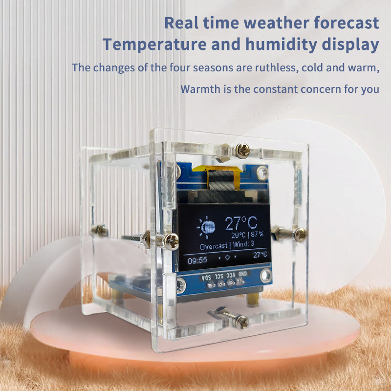 ESP8266 Mini Weather Clock Kit - Diy Electronics Tools reseña y precio