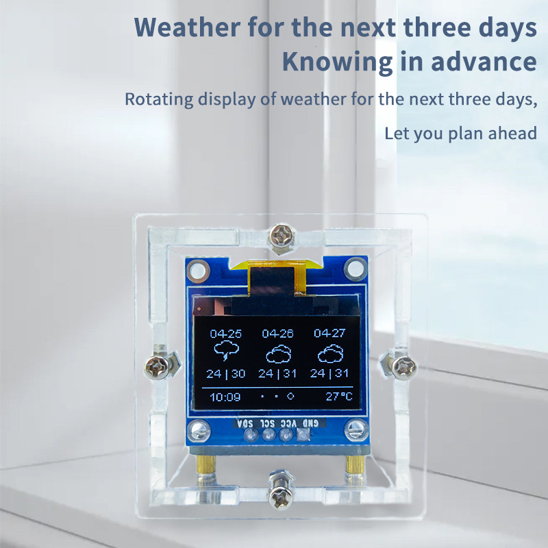 ESP8266 Mini Weather Clock Kit - Diy Electronics Tools reseña y precio