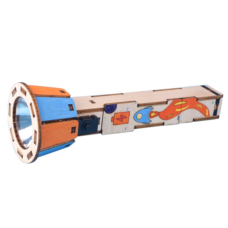 DIY Wooden Flashlight Kit Educ - Diy Electronics Projects For Kids reseña y precio