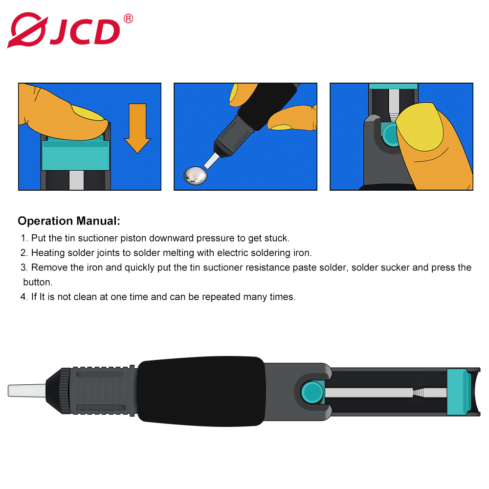 JCD Aluminum Metal Desoldering - Desoldering Pump Solder reseña y precio