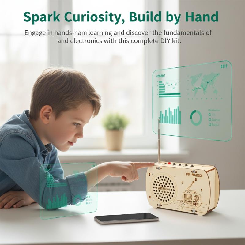 DIY Wooden FM Radio Kit Vintag - Diy Electronics Projects For Kids reseña y precio