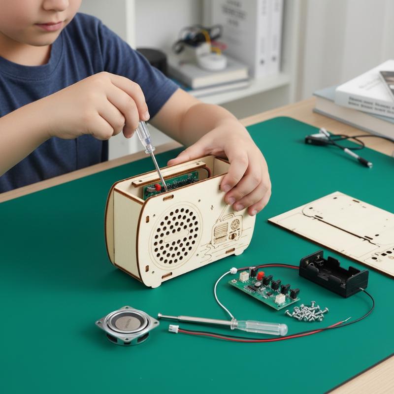 DIY Wooden FM Radio Kit Vintag - Diy Electronics Projects For Kids reseña y precio