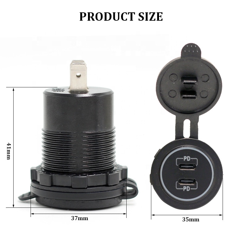 12V USB C Car Chargers Socket  - Diy Marine Electronics reseña y precio