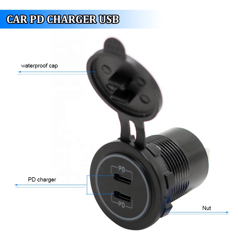 12V USB C Car Chargers Socket  - Diy Marine Electronics reseña y precio