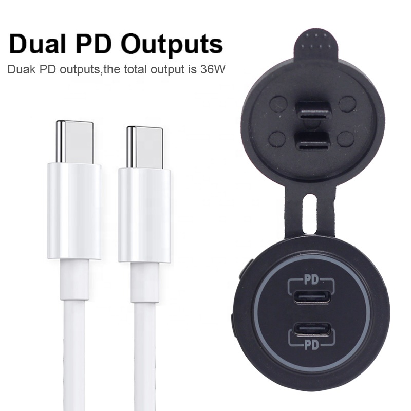 12V USB C Car Chargers Socket  - Diy Marine Electronics reseña y precio