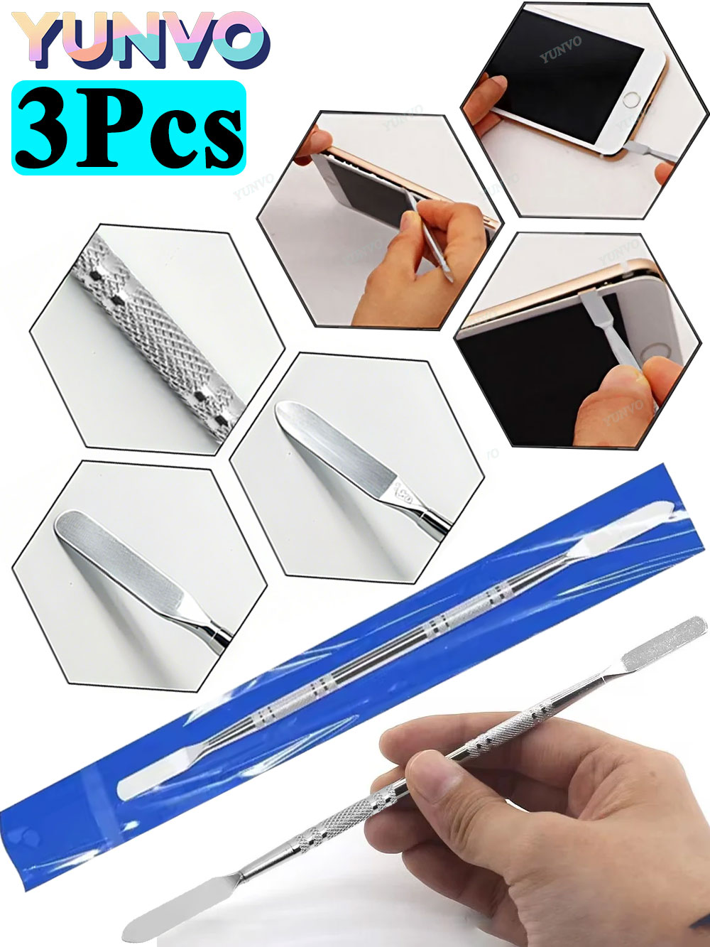 3Pcs Metal Spudger Crowbar Sta - Diy Electronics Tools reseña y precio