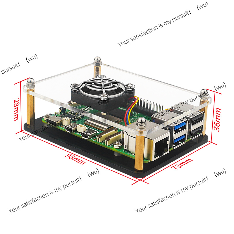 Raspberry Pi 5 Acrylic Case Tr - Diy Electronics Raspberry Pi reseña y precio
