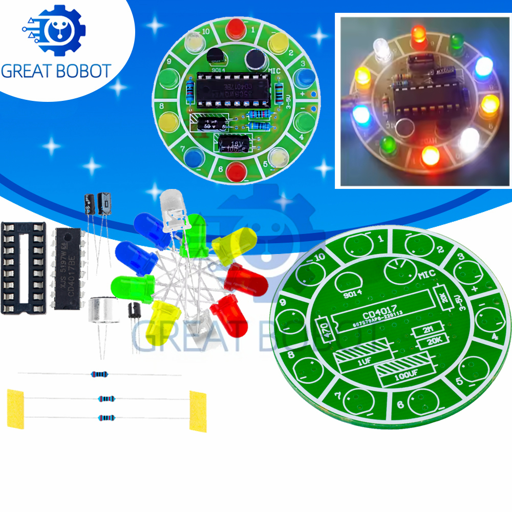 BS CD4017 colorful voice contr - Diy Electronics Lab reseña y precio