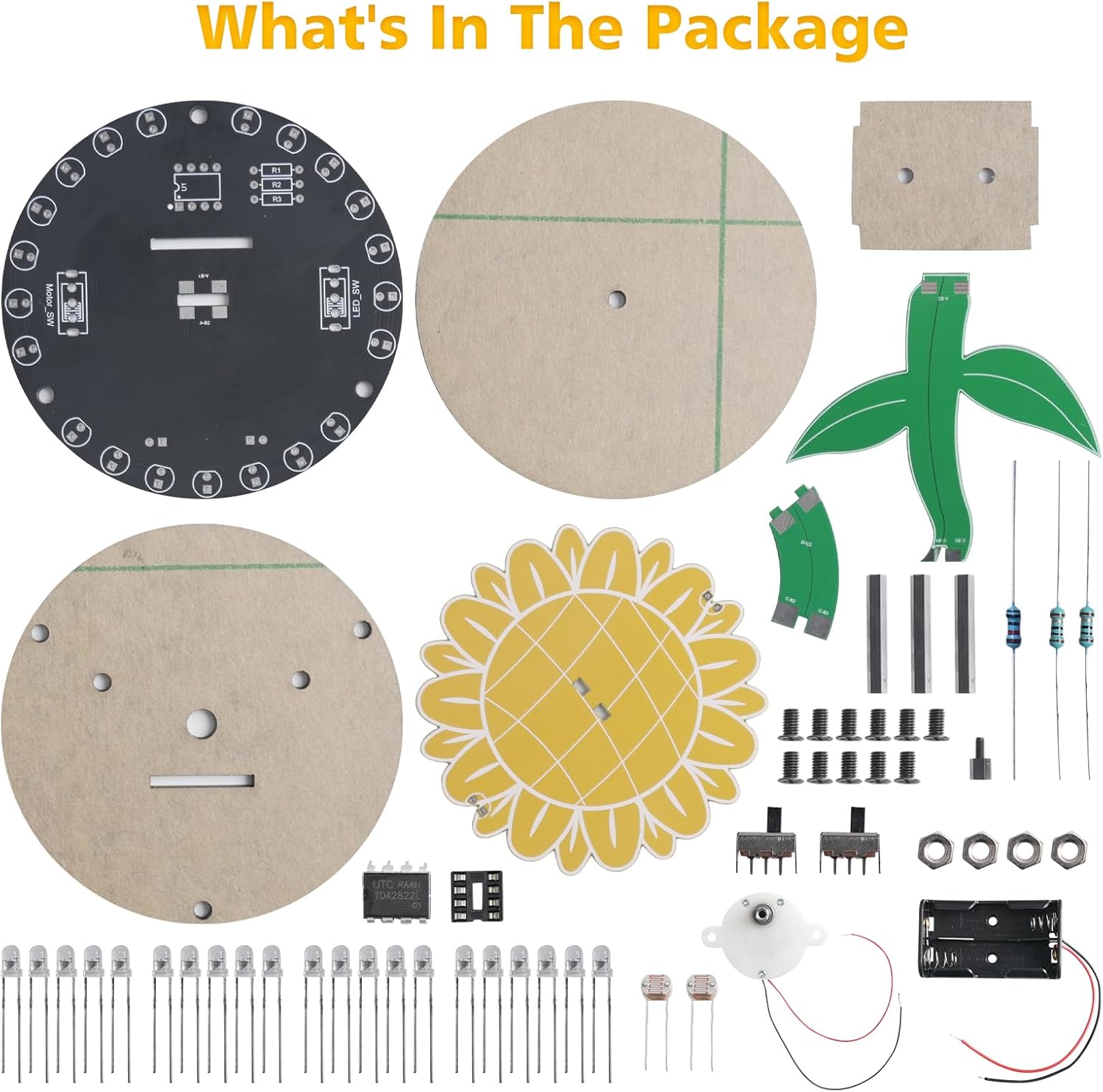 Light Chasing Sunflower Solder - Diy Electronics Gift Ideas reseña y precio