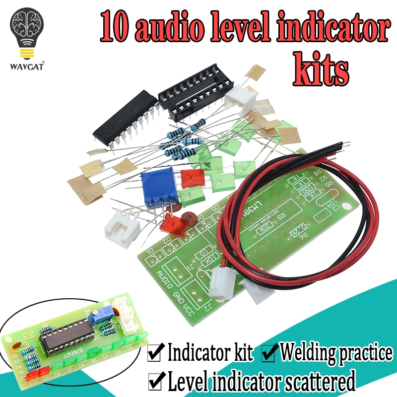 LM3915 DC 9V-12V 10 LED Sound  - Diy Electronics Lab reseña y precio