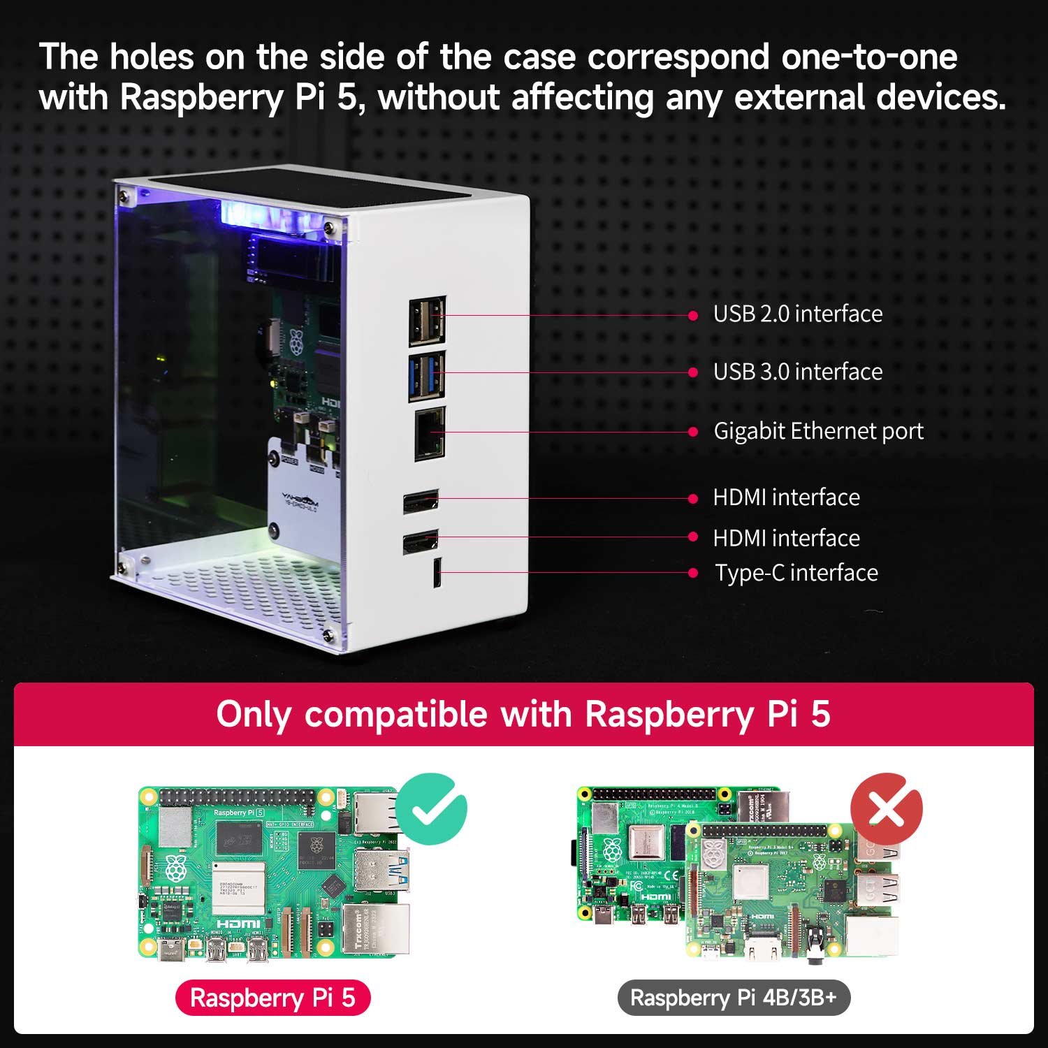 Raspberry Pi 5 Case Protective - Diy Electronics Raspberry Pi reseña y precio