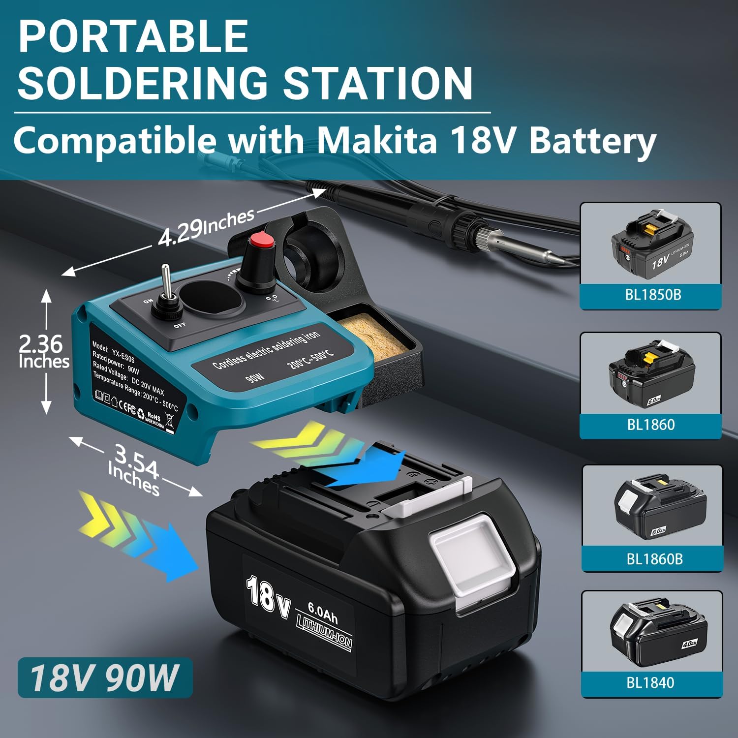 90W LED Digital Cordless Solde - Diy Electronics Tools reseña y precio