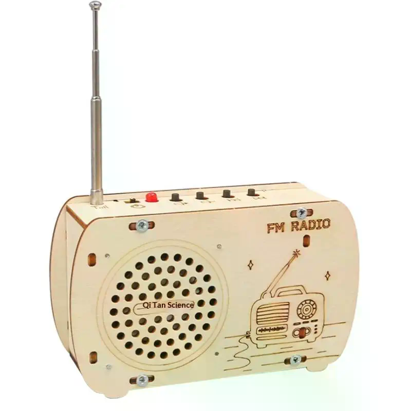 DIY Wooden FM Radio Kit Vintag - Diy Electronics Projects For Kids reseña y precio