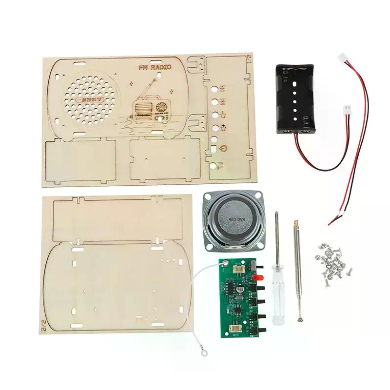 DIY Wooden FM Radio Kit Vintag - Diy Electronics Projects For Kids reseña y precio