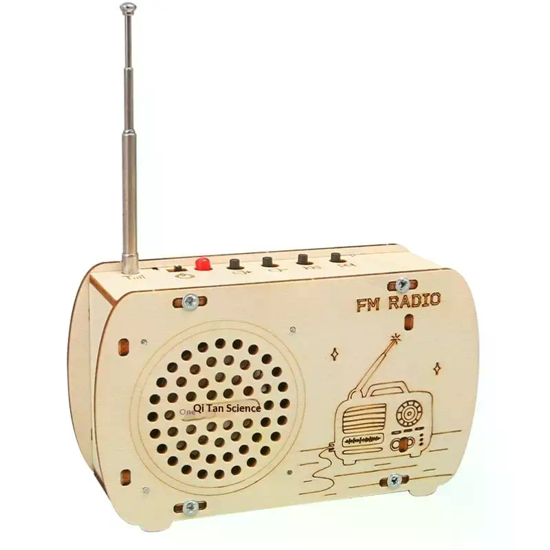 DIY Wooden FM Radio Kit Vintag - Diy Electronics Projects For Kids reseña y precio