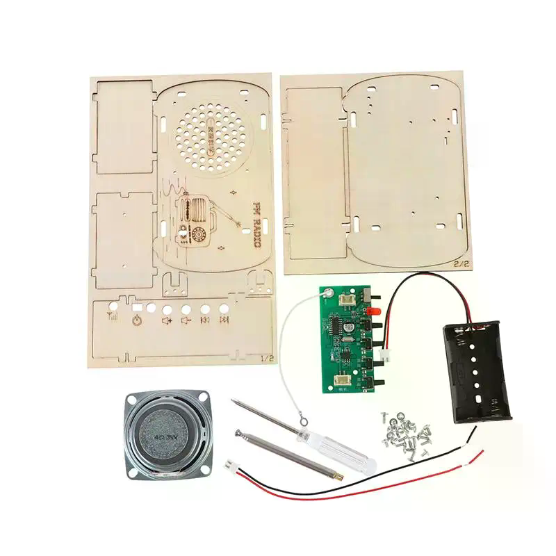 DIY Wooden FM Radio Kit Vintag - Diy Electronics Projects For Kids reseña y precio