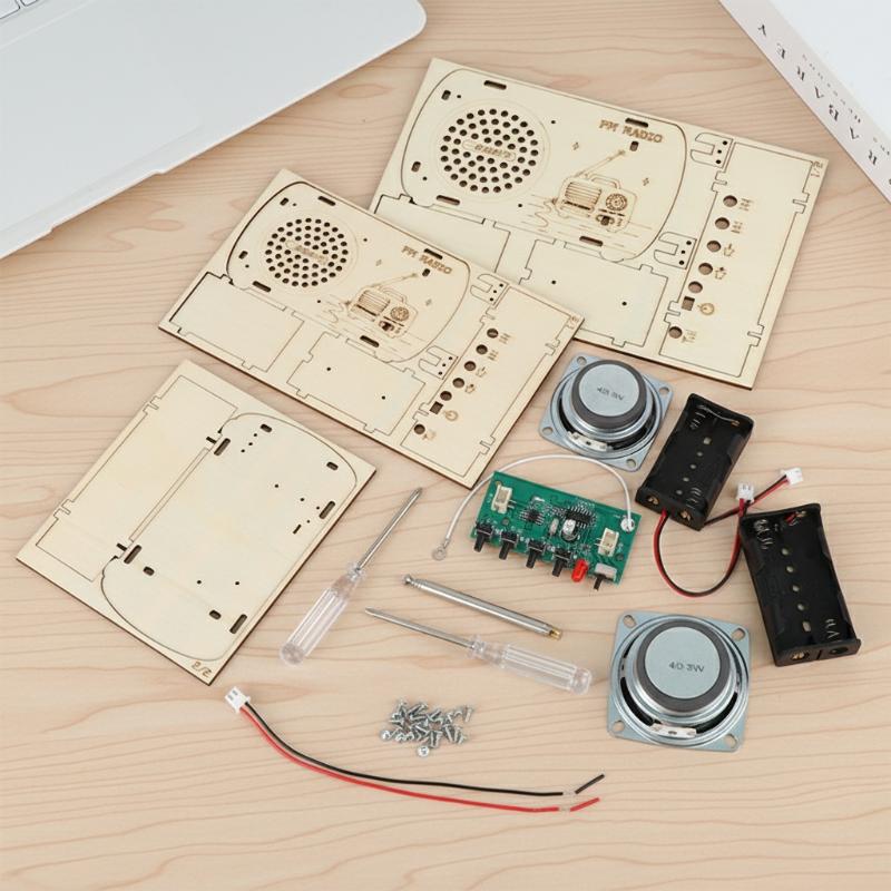 DIY Wooden FM Radio Kit Vintag - Diy Electronics Projects For Kids reseña y precio