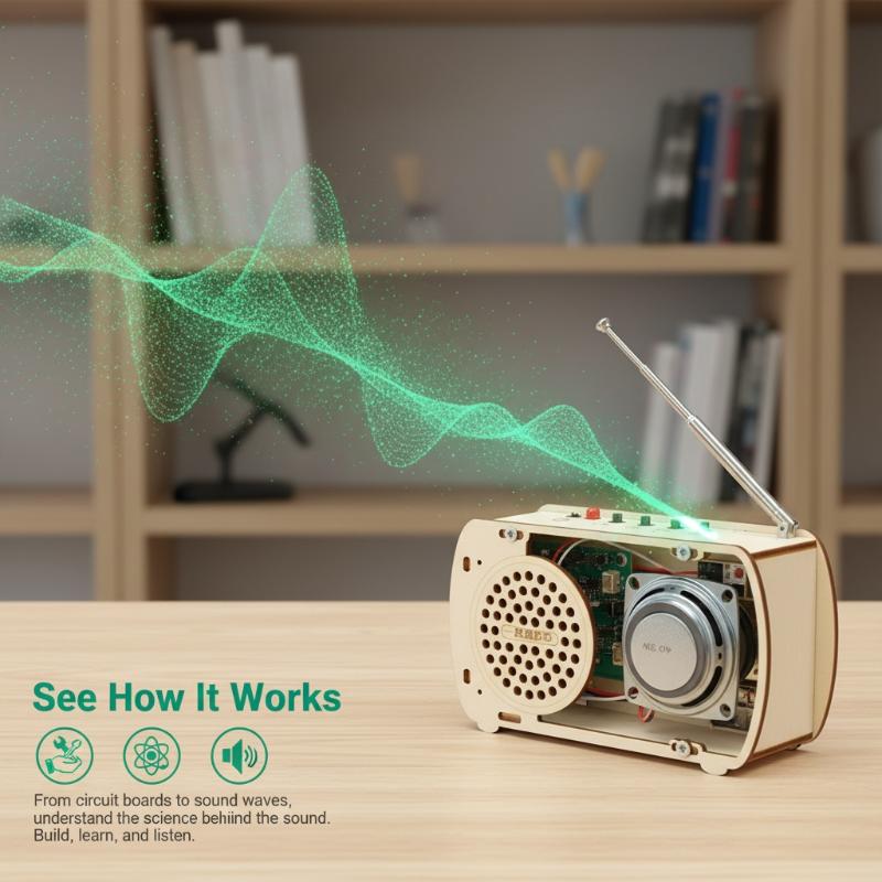 DIY Wooden FM Radio Kit Vintag - Diy Electronics Projects For Kids reseña y precio