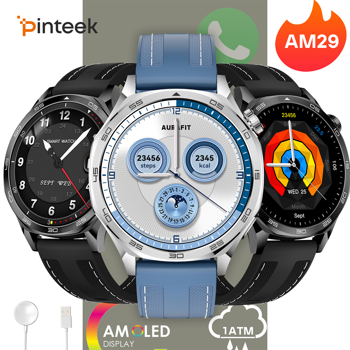 AURAFIT SmartWatch AM29 Sport  - Diy Wearable Electronics reseña y precio